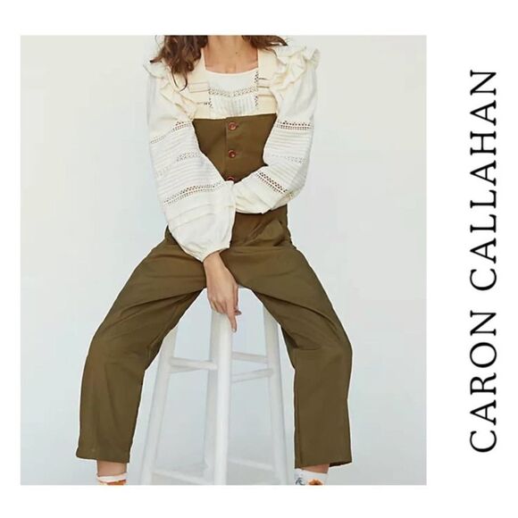 Caron Callahan Bryn Twill Jumpsuit Coverall Size XL NEW - Picture 1 of 7